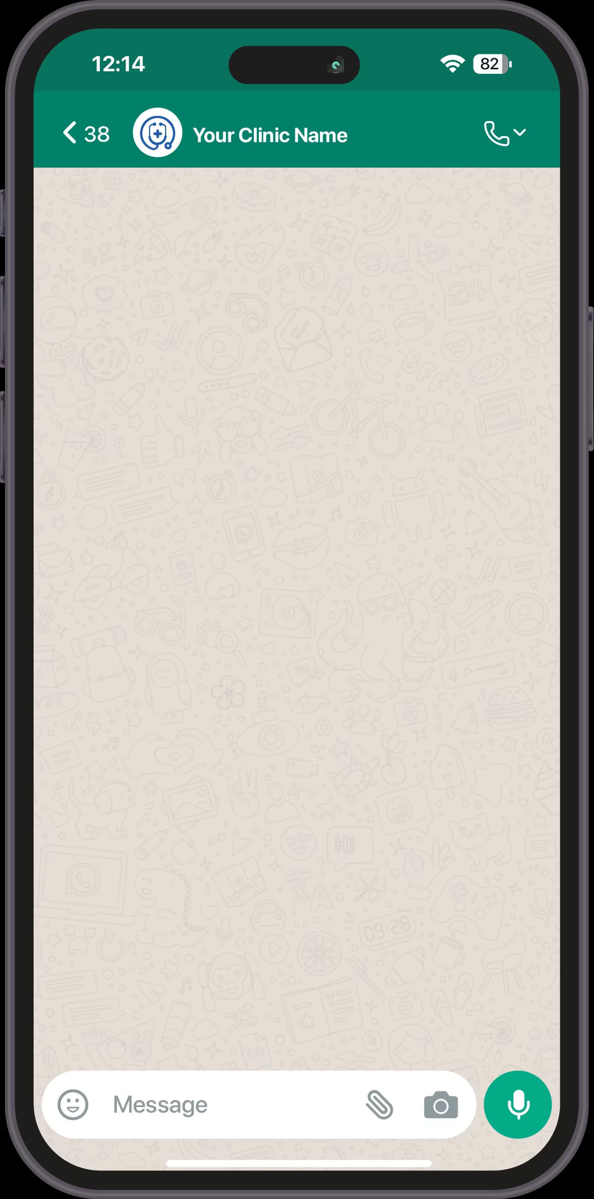 AIDN WhatsApp patient conversation mobile preview